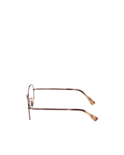 Max Mara White Irregular Frame Glasses
