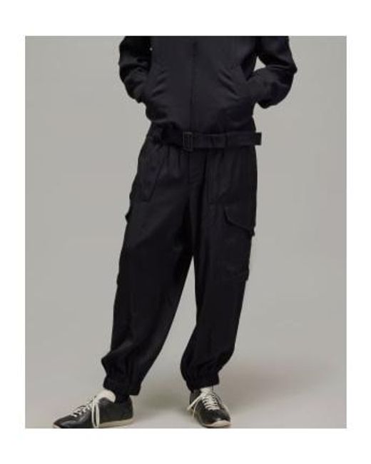 Y-3 Black Twill Pants for men