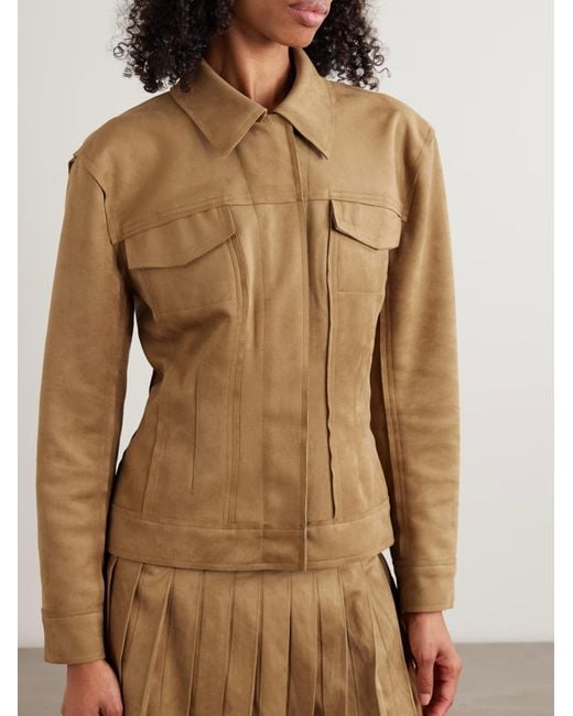 Norma Kamali Brown Long-Sleeved Casual Jacket