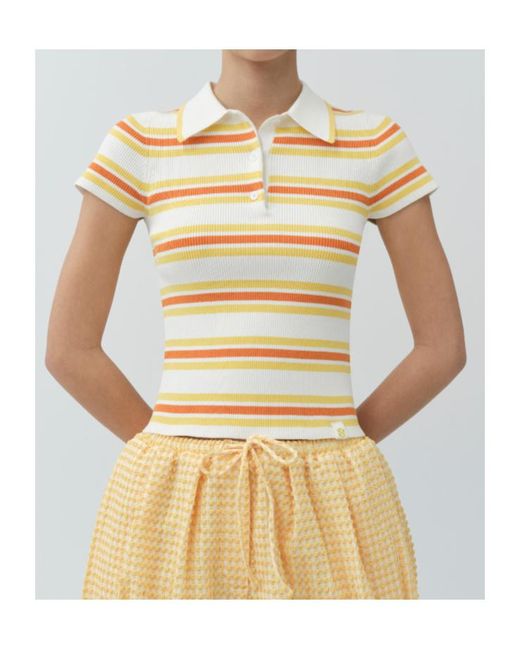 Jonathan Simkhai Metallic Luka Cotton Polo