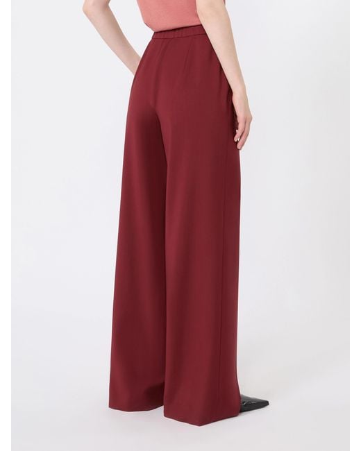 Max Mara Red Drawstring Casual Pants