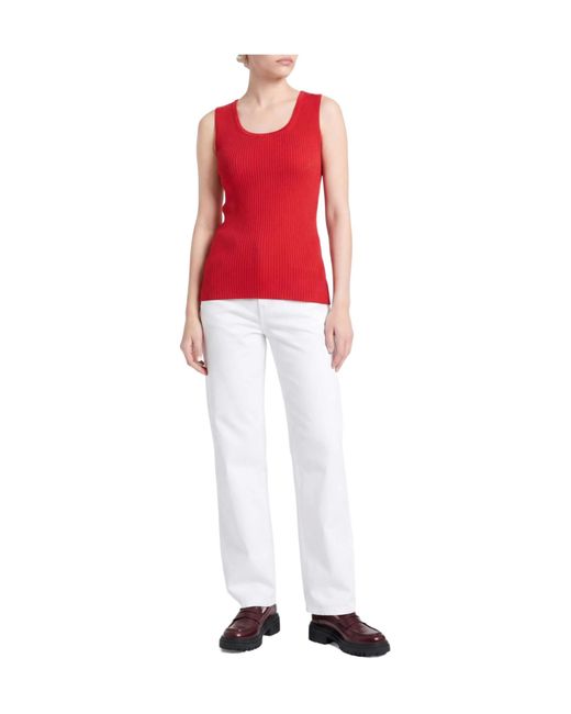 Max Mara Solid-Colored Sleeveless Knit Top