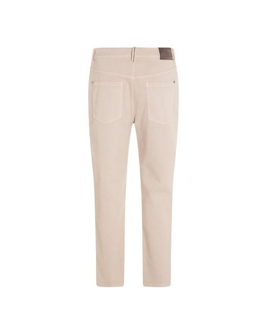 Brunello Cucinelli Natural Straight Leg Jeans