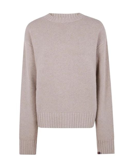 Extreme Cashmere Gray Crew-Neck Cashmere Sweater