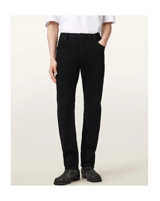 AllSaints Black Belt Loop Jeans for men