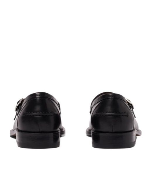 Scarosso Black Minni Buckle Fastened Flat Shoes