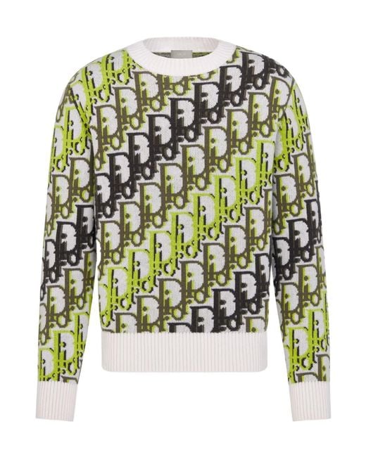 Dior Green Oblique Sweater for men