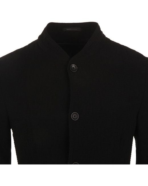 Armani Collezioni Black Button Casual Jacket for men