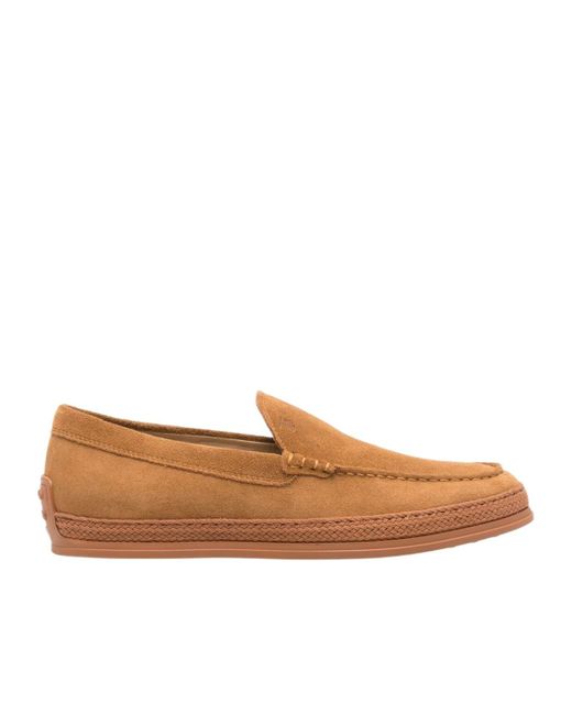 Tod's Brown Suede Loafers for men