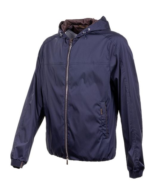 Moorer Blue Long Sleeve Casual Jacket for men