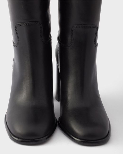 Prada Black Leather Boots