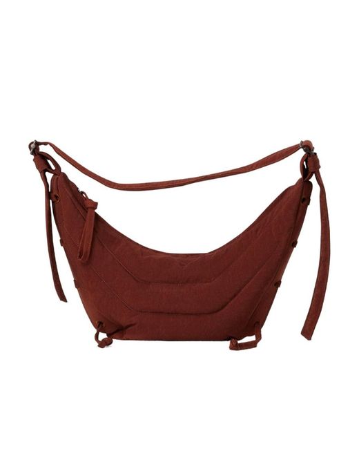 Lemaire Brown Soft Game Canvas Crossbody Bag for men