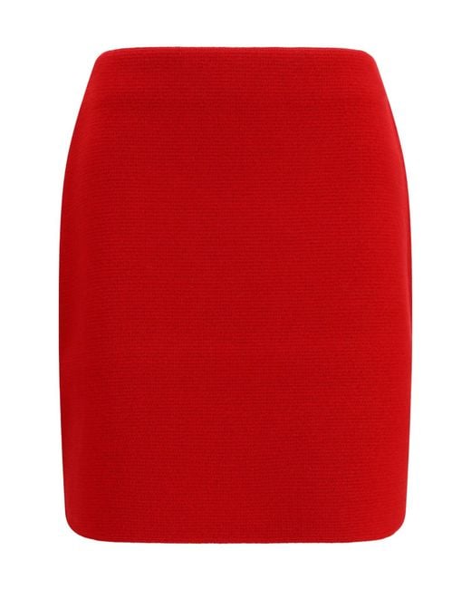 Fabiana Filippi Red Elastic-Waist Mini Skirt