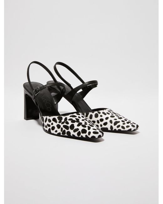 MAX&Co. Metallic Open-Toe High-Heeled Sandals