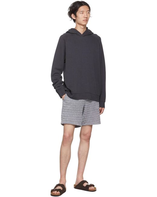 Vince Blue Logo Hooded Sweater for men