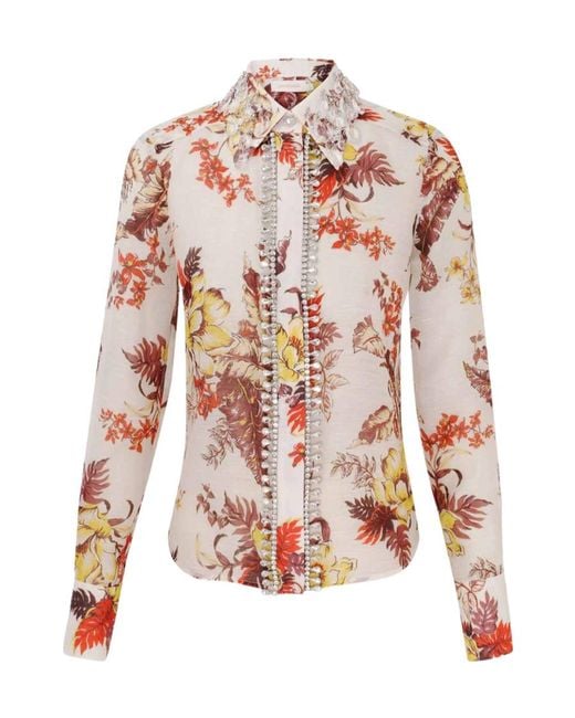 Zimmermann White Matchmaker Tropical Shirt
