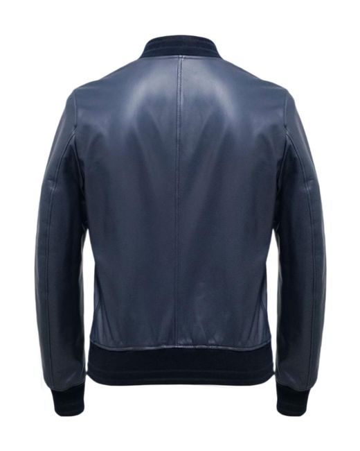 Tagliatore Blue Zipped Jacket for men