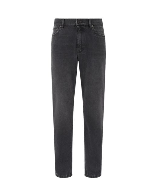 Zegna Gray Roccia Stone-Washed Jeans for men