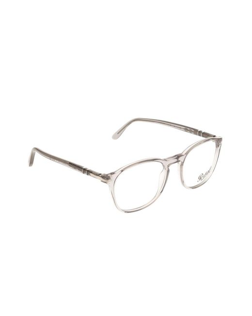 Persol White Round Frame Glasses for men