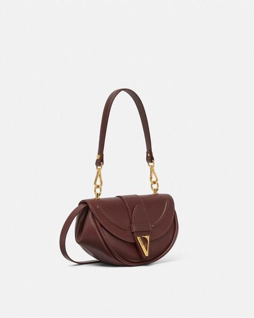Versace Brown Virtus Small Shoulder Bag