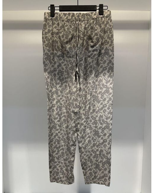 Weekend by Maxmara Gray Flower Casual Pants
