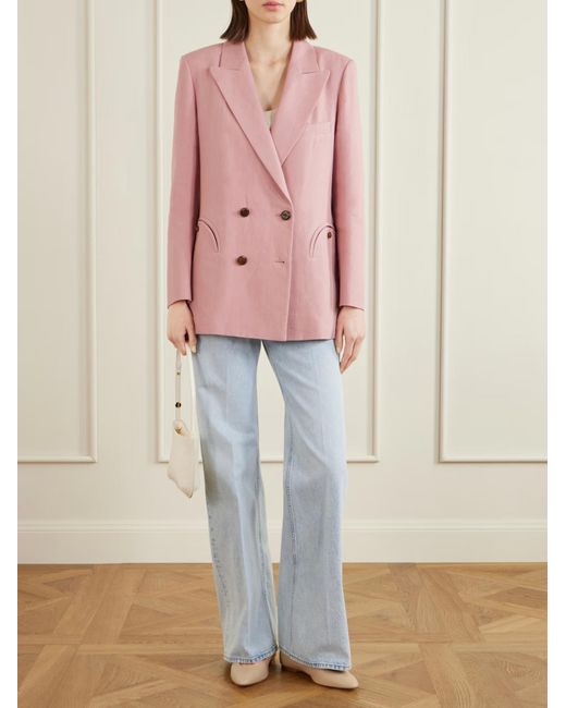Blazé Milano Pink Double-Breasted Blazer
