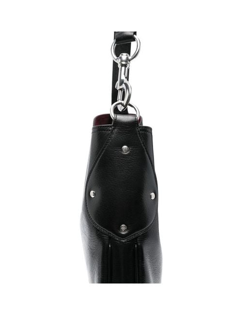 Mulberry Black Rivet Detailed Shoulder Bag