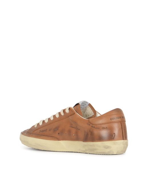 Golden Goose Deluxe Brand Brown Super Star Lace-Up Sneakers for men