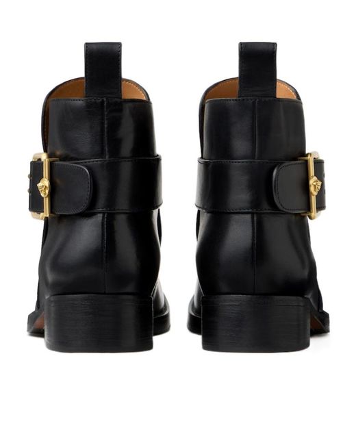 Versace Black Orlando Leather Boots for men