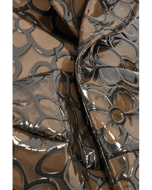 Comme des Garçons Brown Floral Pvc Cropped Jacket