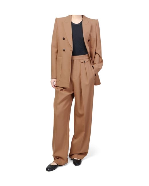 Chloé Natural Double-Breasted Blazer