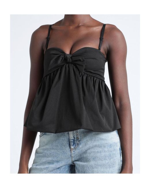 MAX&Co. Black Deep V Neck Strap