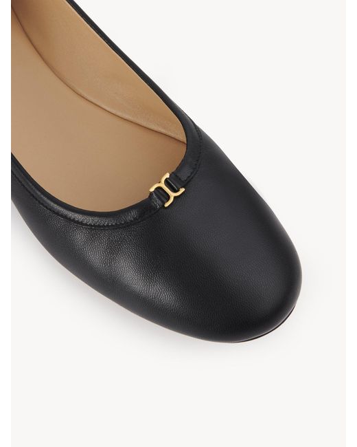 Chloé Black Chloé Marcie Round-Toe Ballet Flats