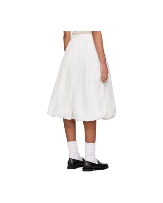 DUNST White Pleated Balloon Skirt