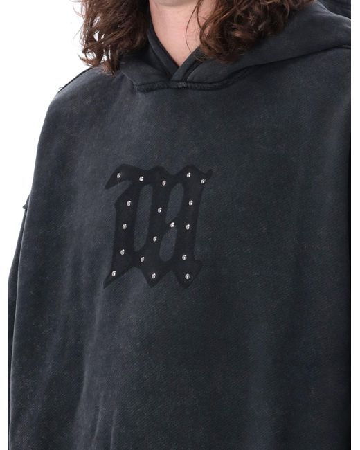 M I S B H V Blue Hoodie for men