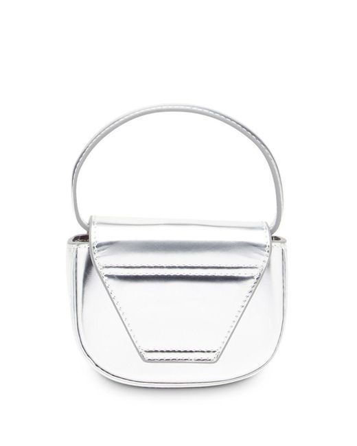 DIESEL White 1Dr-Xs-S Iconic Mirrored Mini Crossbody Bag