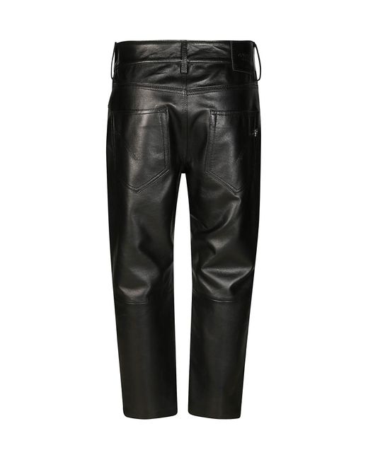 Dondup Black Belt-Loop Casual Pants