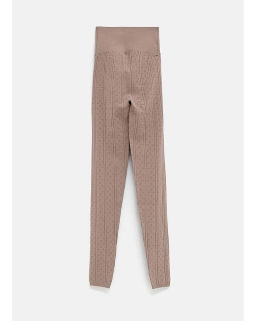 J.W. Anderson Natural Pointelle Bow Leggings