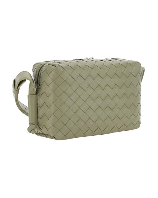 Bottega Veneta Green Small Intrecciato Camera Bag for men
