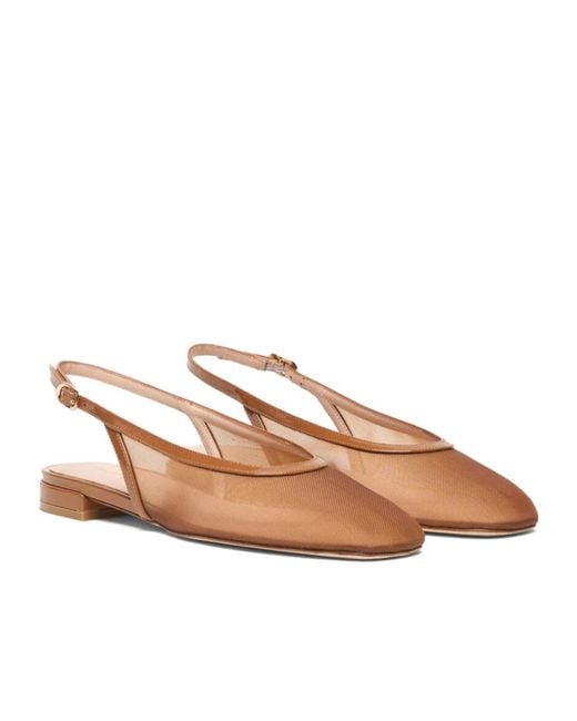 Stuart Weitzman Brown Bareitall Slingback