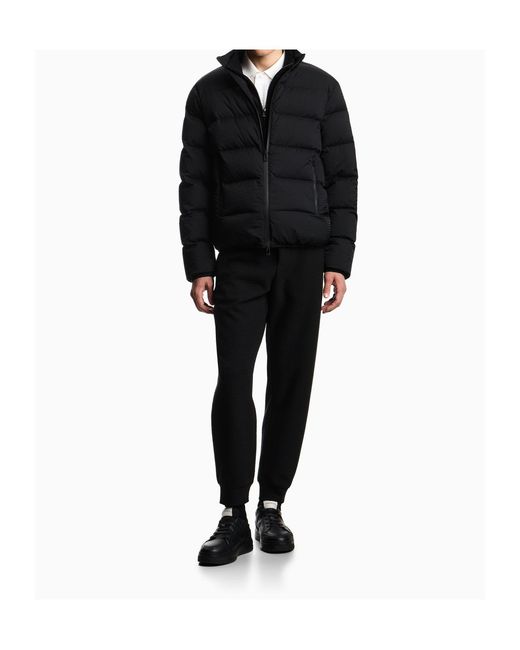 Emporio Armani Blue Zip-Up Padded Jacket for men