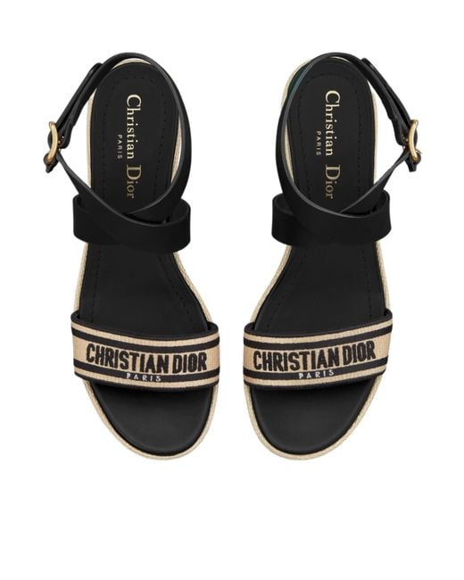 Dior Black Dway Heeled Sandal