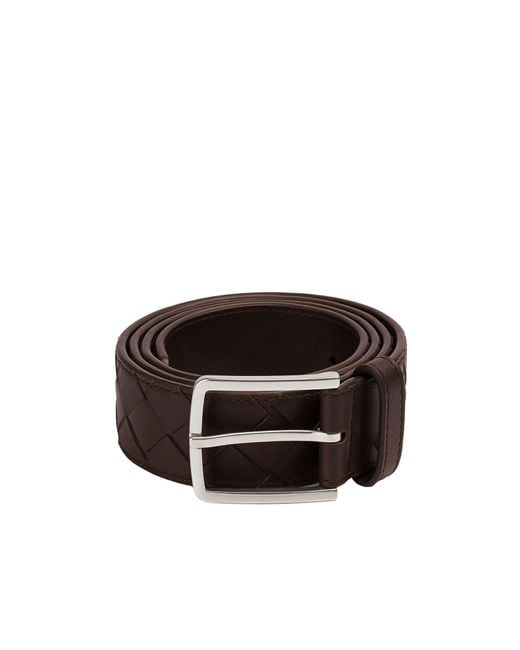 Bottega Veneta Black Intrecciato Belt for men