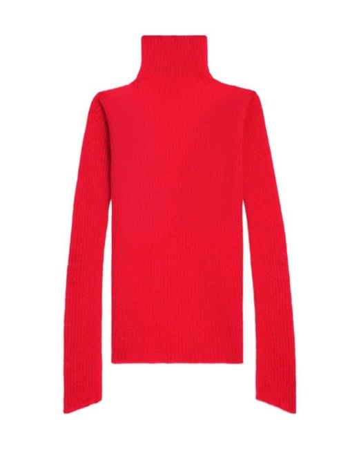 Céline Red Turtleneck Sweater