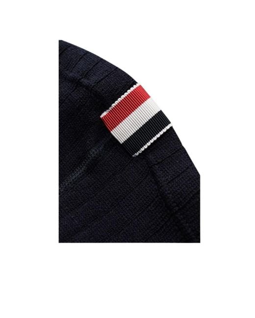 Thom Browne Black 4-Bar Striped Ribbed Tights