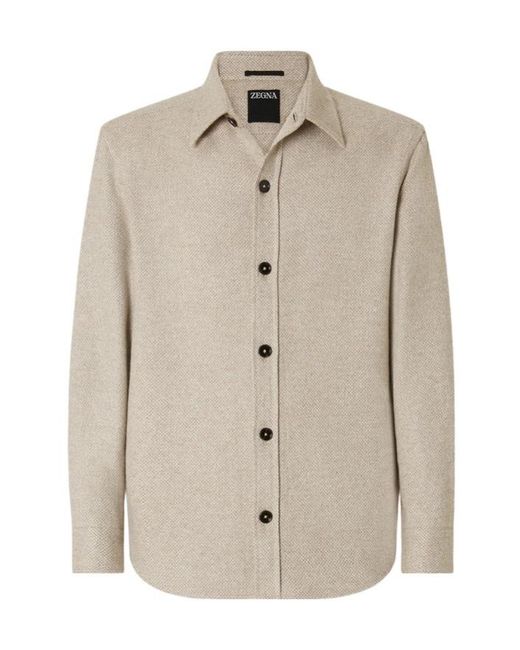 Zegna Natural Long-Sleeved Shirt for men