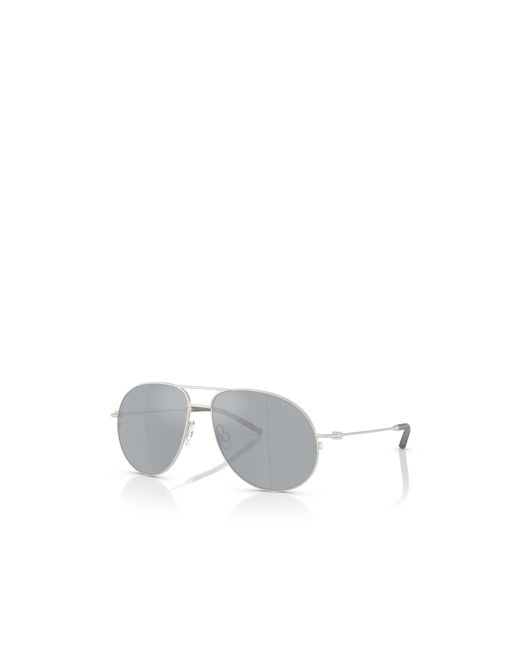 Moncler White Eyewear Aviator Frame Sunglasses for men