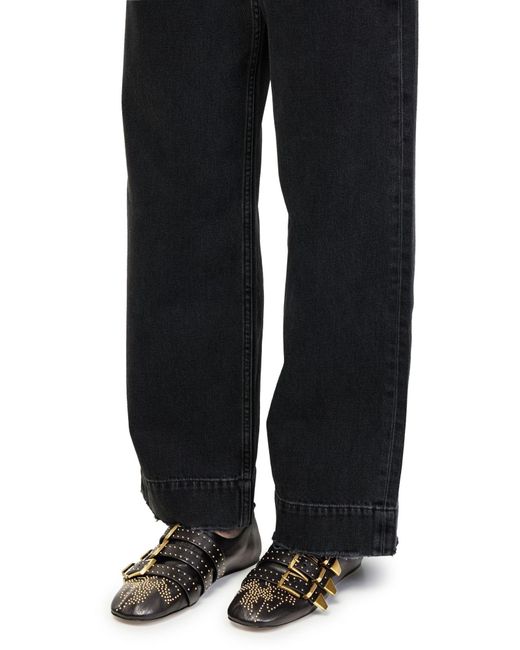 Chloé Black Pointed-Toe Flats