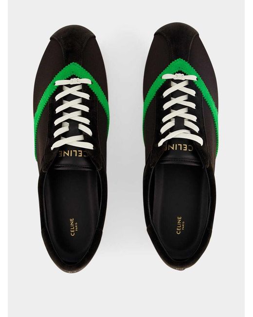Céline Green Lace-Up Sneakers for men