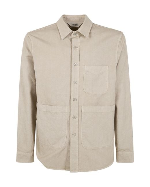 Aspesi Natural Buttoned Pocket Shirt for men